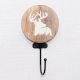 Raindeer Brown Wooden Kids Bagpack Hook 